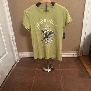 NWT Lucky Brand Women’s Budweiser Green Tee